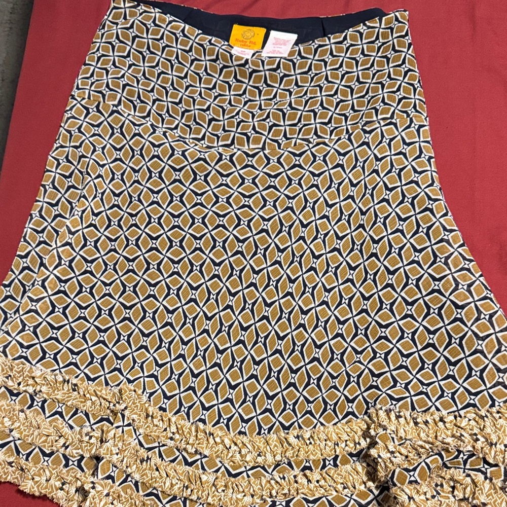 Ruby Rd. A-Line Skirt with Geometric Design